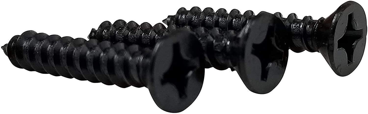 Commercial hinge wood screws, #12 x 1-1/4 inch, available in multiple finishes for durable fastening solutions.