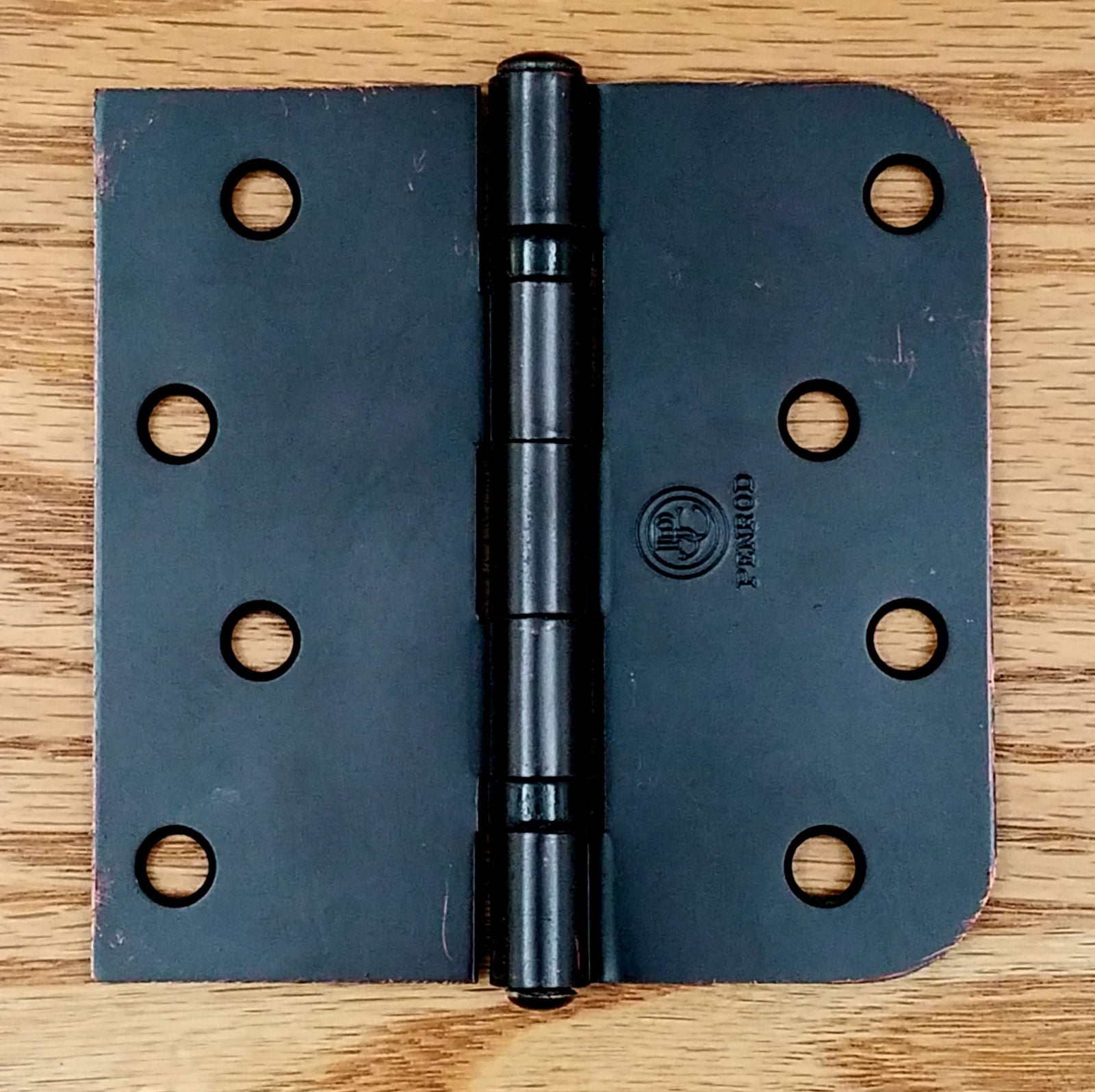 Oil Rubbed Bronze Penrod Ball Bearing Security Hinges - 4" With 5/8" Radius Square - Non-Removable Riveted Pin - 3 Pack
