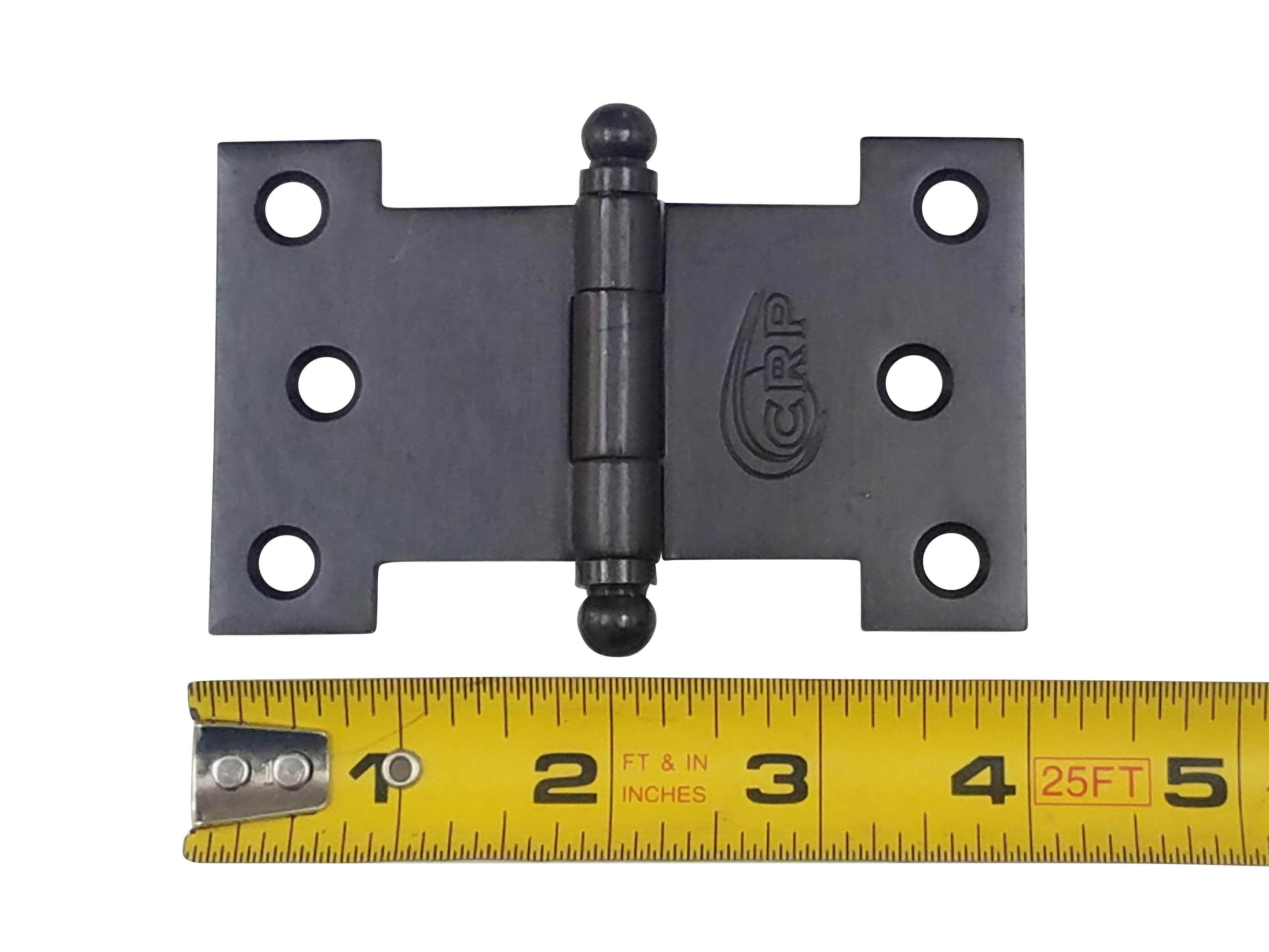 Oil rubbed bronze wide throw parliament hinges with multiple sizes available, sold in two packs for versatile use.