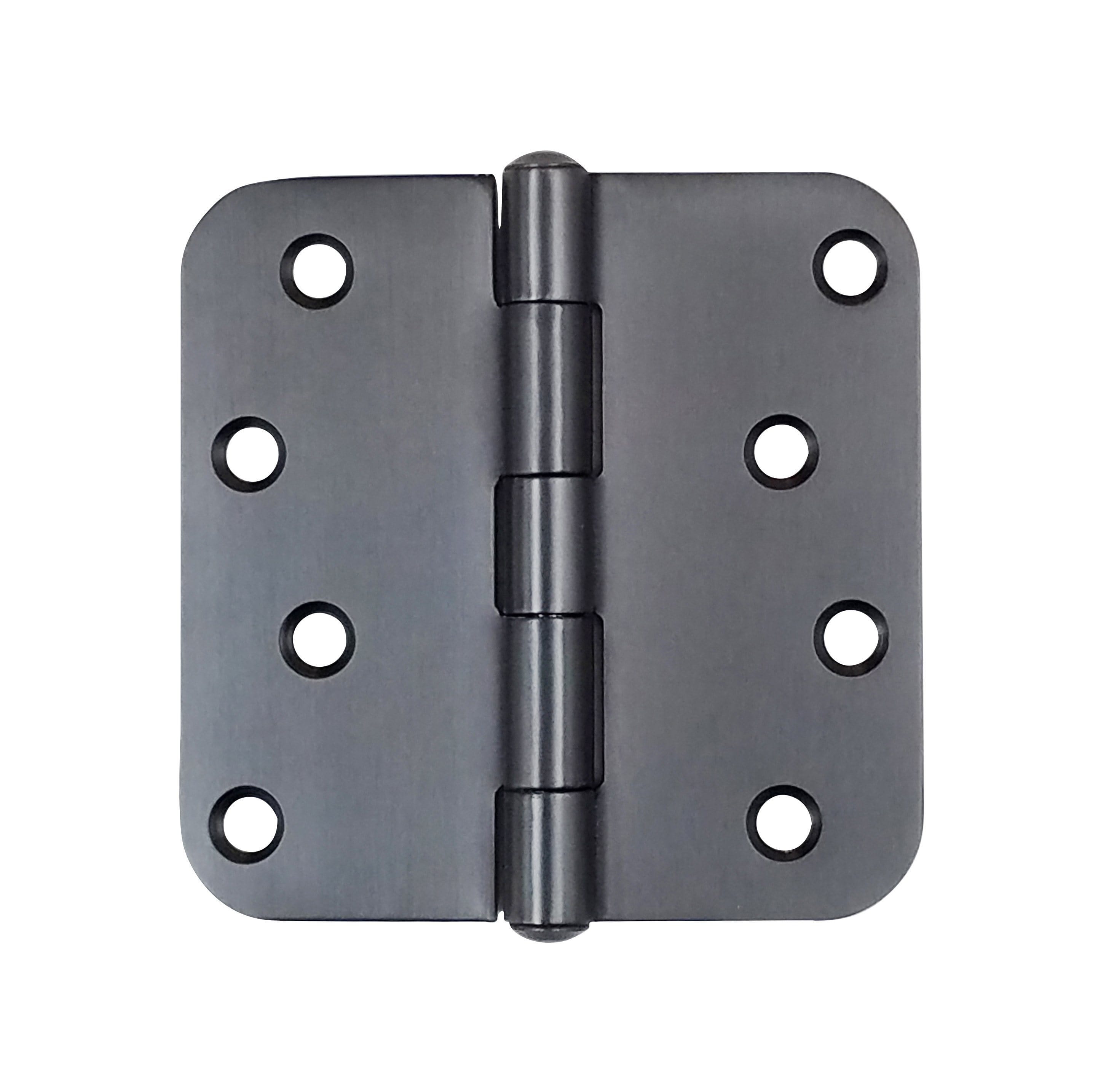 Clearance oil rubbed bronze stainless steel hinges, 4-inch with 5/8-inch radius, rust resistant, sold in a 3 pack.