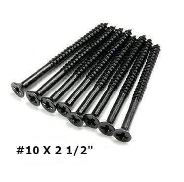 Extra Long Hinge Screws - Oil Rubbed Bronze - #10 X 2.5 Inches - For Commercial Hinges