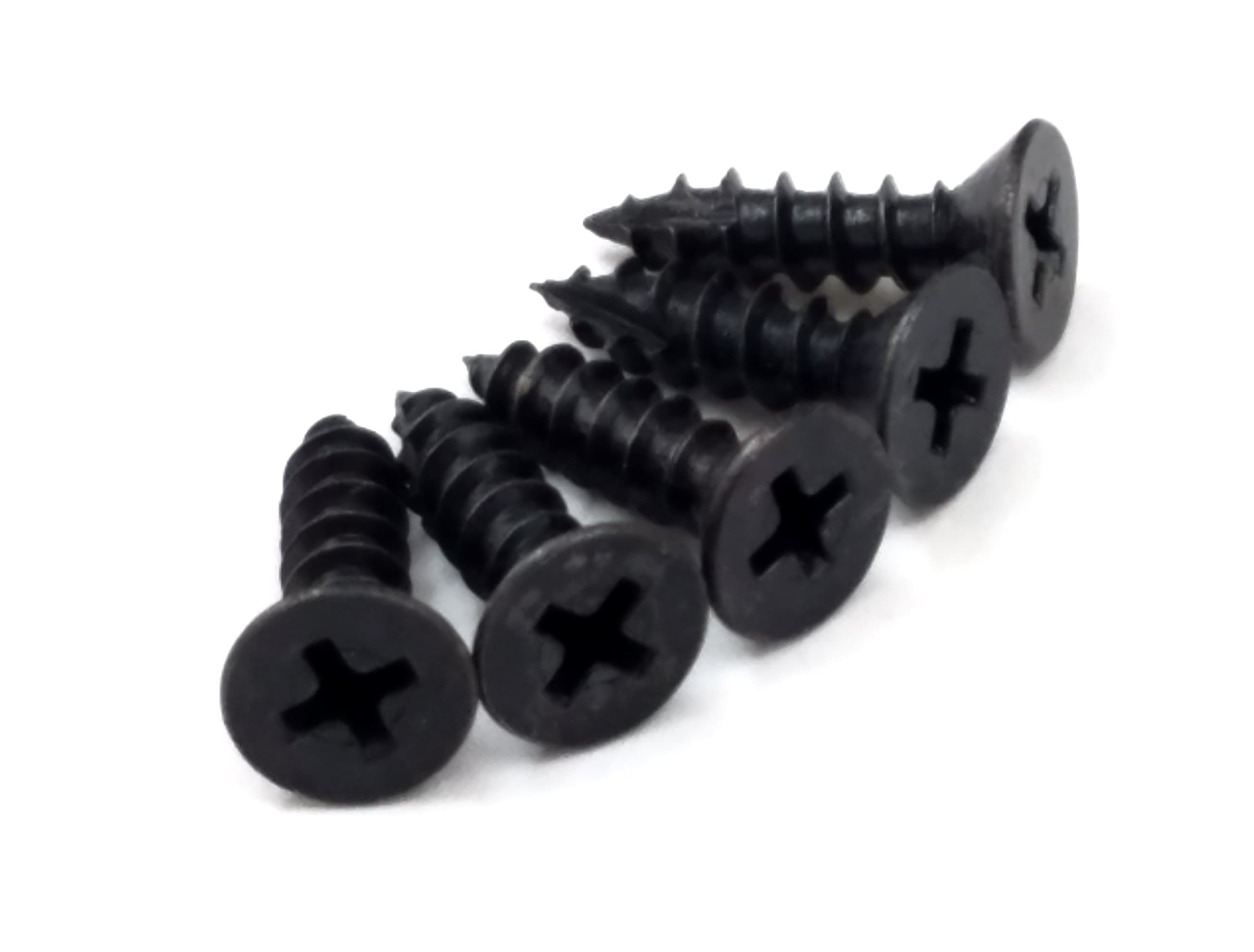Oil rubbed bronze fly cut wood screws for door hinges, #9 size, 3/4 inch length, ideal for secure installations.