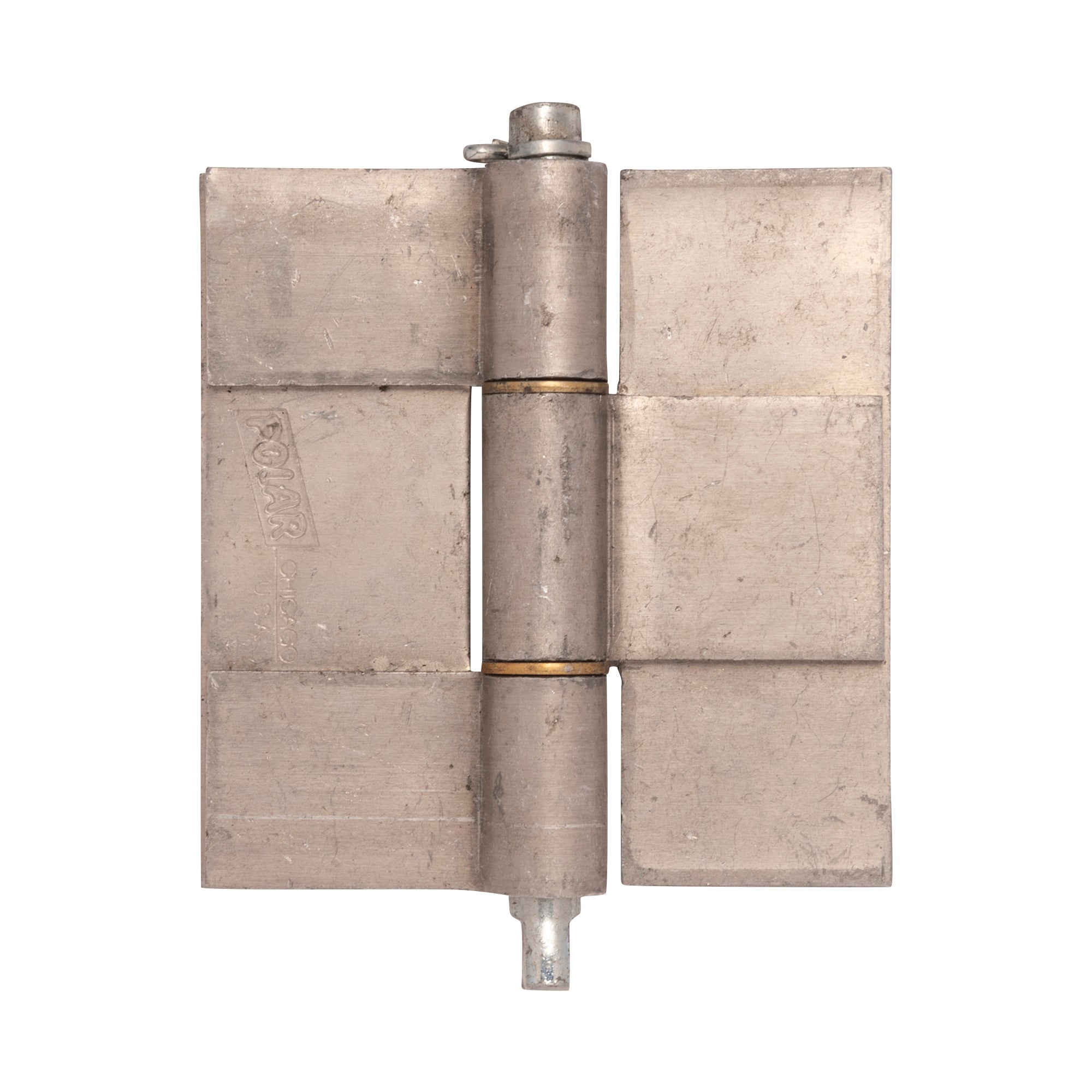 Aluminum butt hinge for trucks and trailers, 4 3/4" x 5", mill finish, sold individually for durable applications.