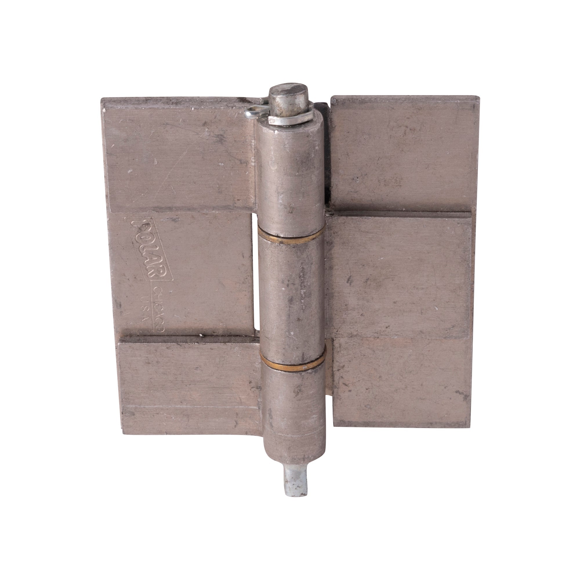 Aluminum butt hinge for trucks and trailers, 4.75 x 5 inches, mill finish, sold individually for durable applications.