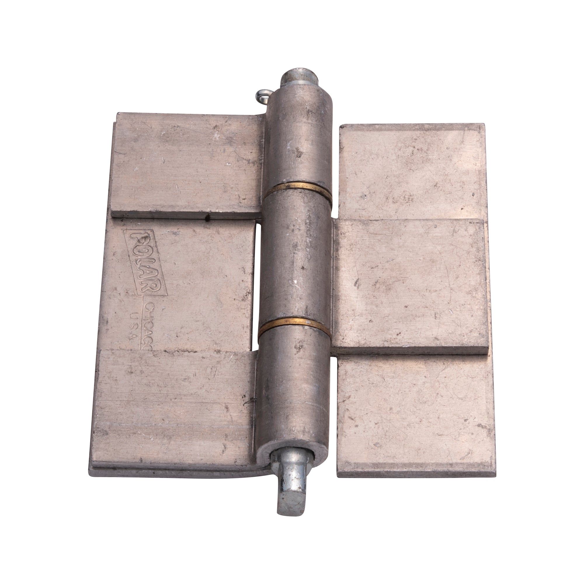 Aluminum butt hinge for trucks and trailers, 4 3/4" x 5", mill finish, sold individually for durable applications.