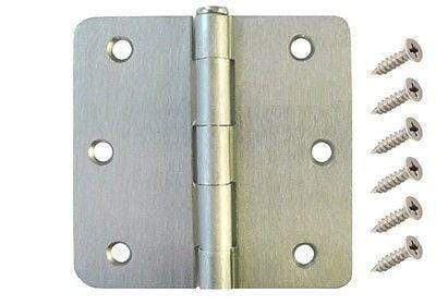 Residential Penrod butt hinge with plain bearing, 3.5-inch size, 1/4-inch radius corner, available in multiple finishes.