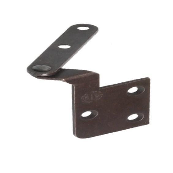 Heavy steel pivot door hinges in statuary bronze finish, sold in a 2 pack for durable door installation.