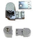 Pivot Door Hinges Kawneer Style - Top Pivot - Offset For Aluminum Doors - Face Frame Or 1/8" Recessed Applications