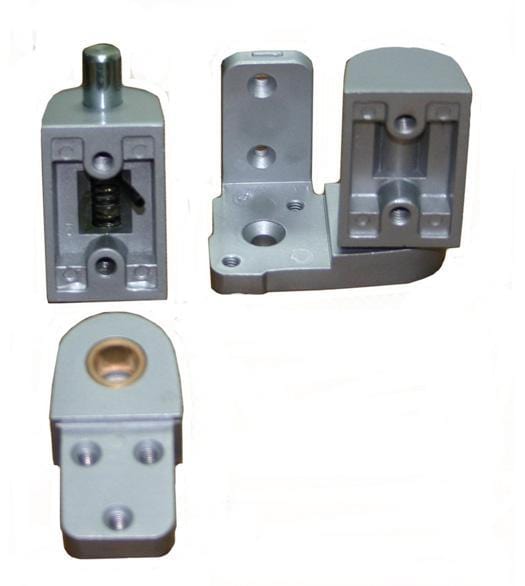 Pivot door hinges designed for metal frame doors, suitable for 1/8" recessed or face frame applications.