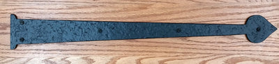 Premium Spade Decorative Strap Hinges - Multiple Sizes Available - Black Powder Coat Finish - Sold Individually