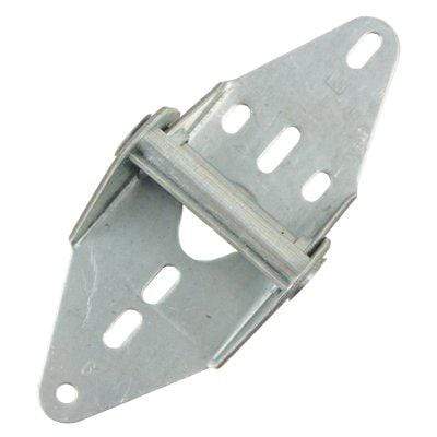Durable 14 gauge residential garage door hinge for sections 1 to 6, designed for reliable door operation.