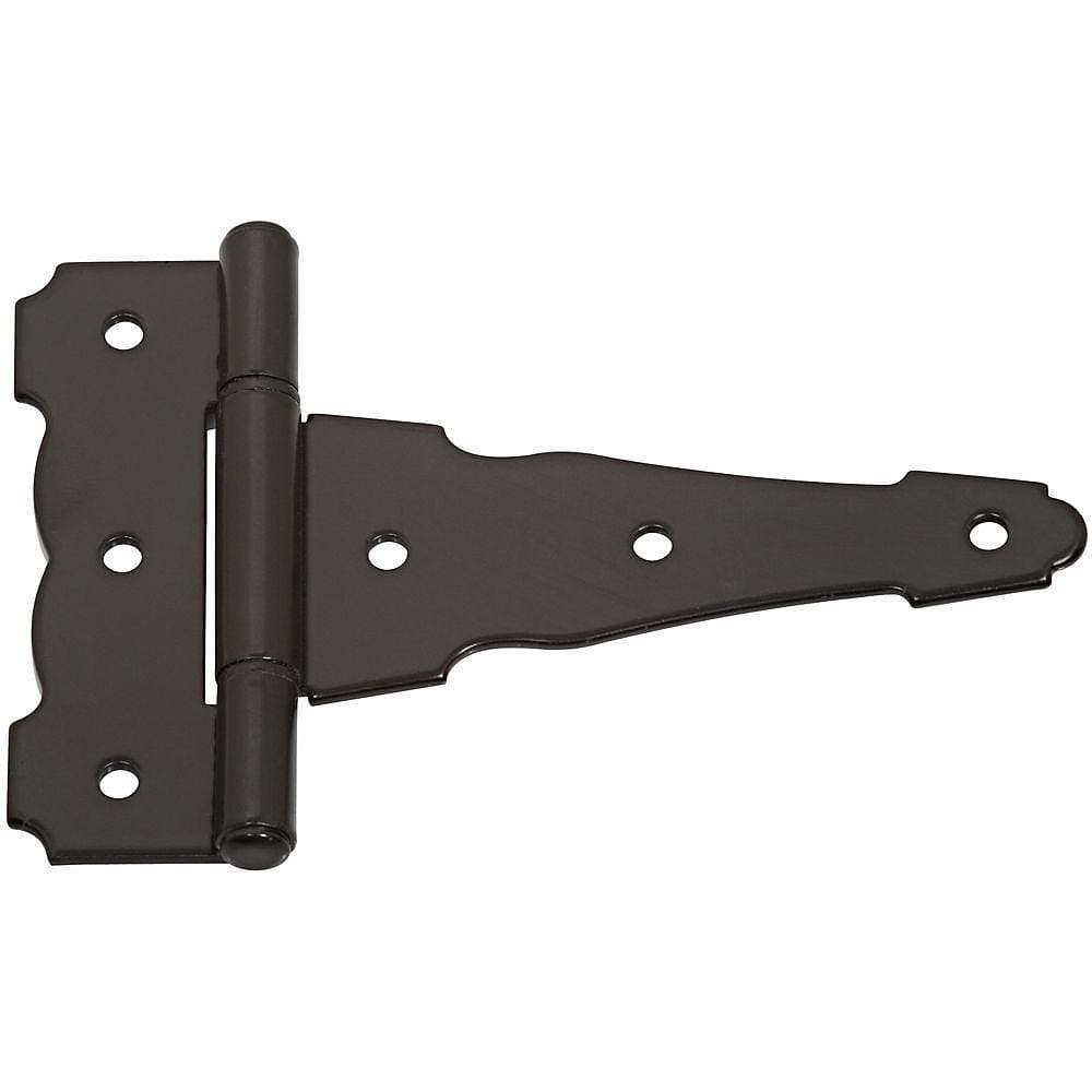 Reversible T Hinges - Decorative - Black - 4 To 8 Inches - 2 Pack