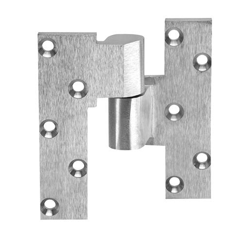 Rixson 3/4 inch offset intermediate pivot door hinge for 3 inch thick right-handed doors in flat black finish.