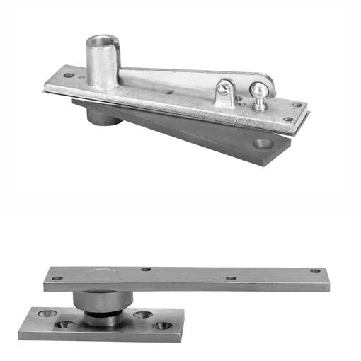 Rixson center hung pivot door hinge set with 340 top pivot, supports doors up to 500 lbs, available in multiple finishes.