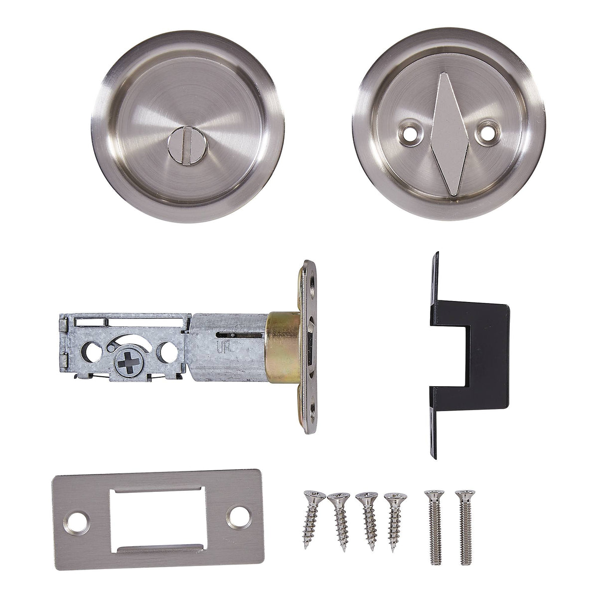 Pocket Door Latch - Round - Multiple Finishes Available - Sold as Set