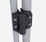 Round Post - Adjustable Gate Spring Hinge - Black For Gate Gap (5/8" - 1 3/8") For Chain Link Fences - 2 Pack
