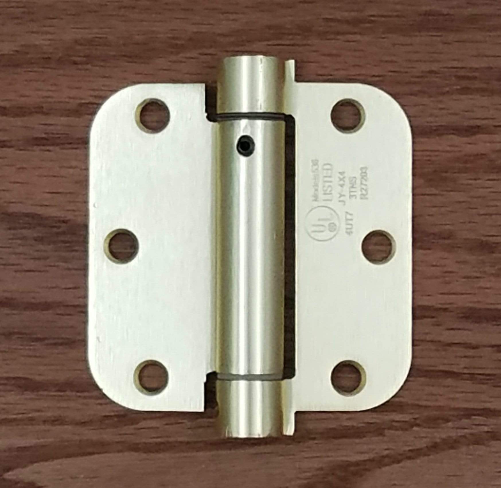 Residential spring loaded hinges, 3 1/2" with 5/8" radius corner, self-closing, available in multiple finishes, 2 pack.