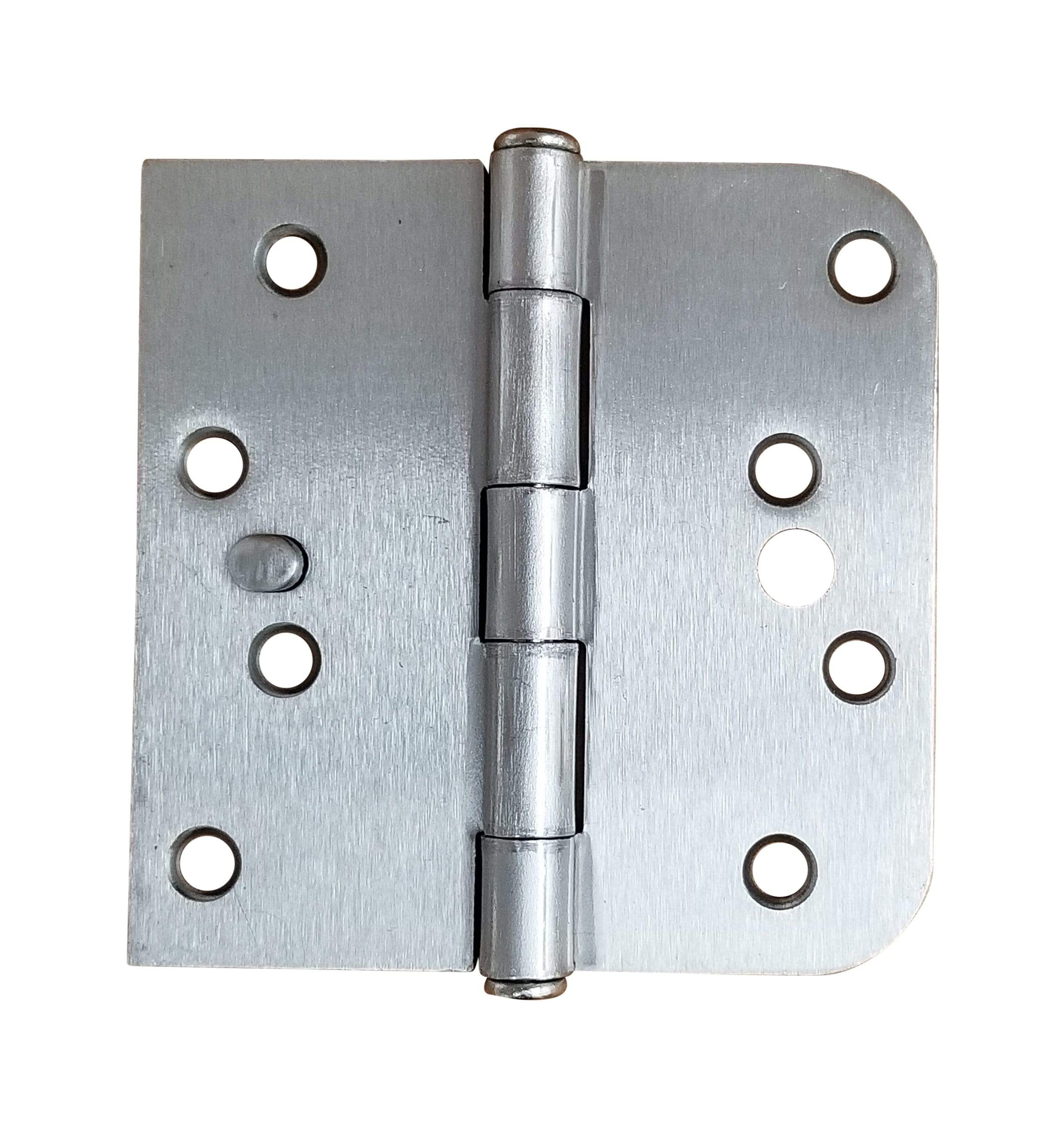 Durable 4-inch security hinges with 5/8-inch square radius corners, available in multiple finishes, sold in a 2-pack.