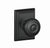 Schlage Residential Door Knob - Privacy Lock - Georgian Style Knob With Addison Rose Trim - Matte Black Finish - Sold Individually