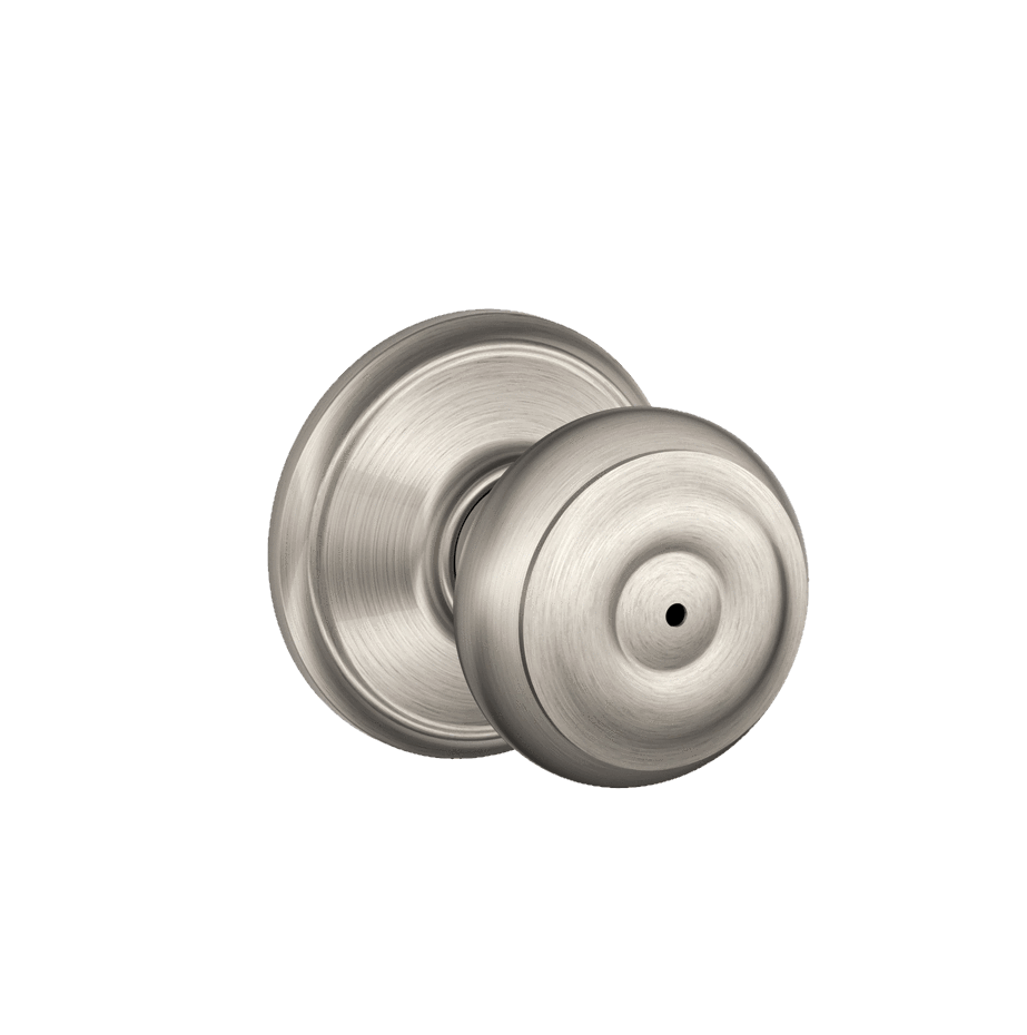 Schlage Residential Door Knob - Privacy Lock - Georgian Style - Satin Nickel Finish - Sold Individually