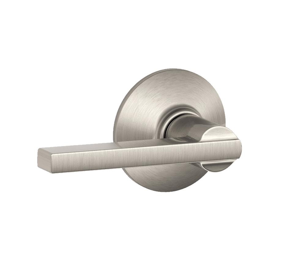 Schlage Residential Door Lever - Non-Locking Passage Lever - Latitude Style - Satin Nickel Finish - Sold Individually