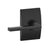 Schlage Residential Door Lever - Non-Locking Passage Lever - Latitude Style Lever With Century Rose Trim - Matte Black Finish - Sold Individually