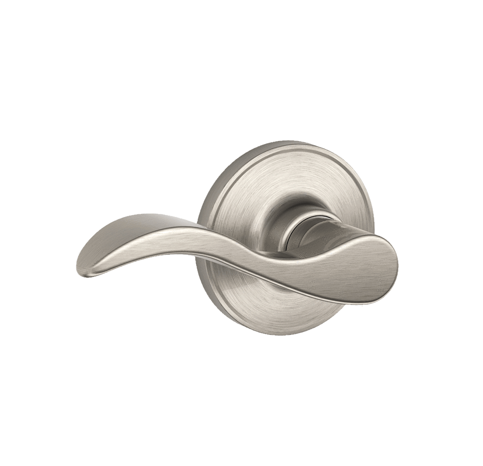 Schlage Residential Door Lever - Non-Locking Passage Lever - Seville Style - Satin Nickel Finish - Sold Individually