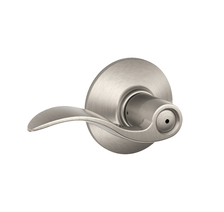 Schlage Residential Door Lever - Privacy Lock - Accent Style - Satin Nickel Finish - Sold Individually