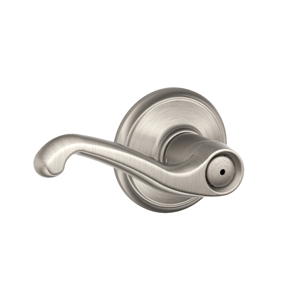 Schlage Residential Door Lever - Privacy Lock - Flair Style - Satin Nickel Finish - Sold Individually