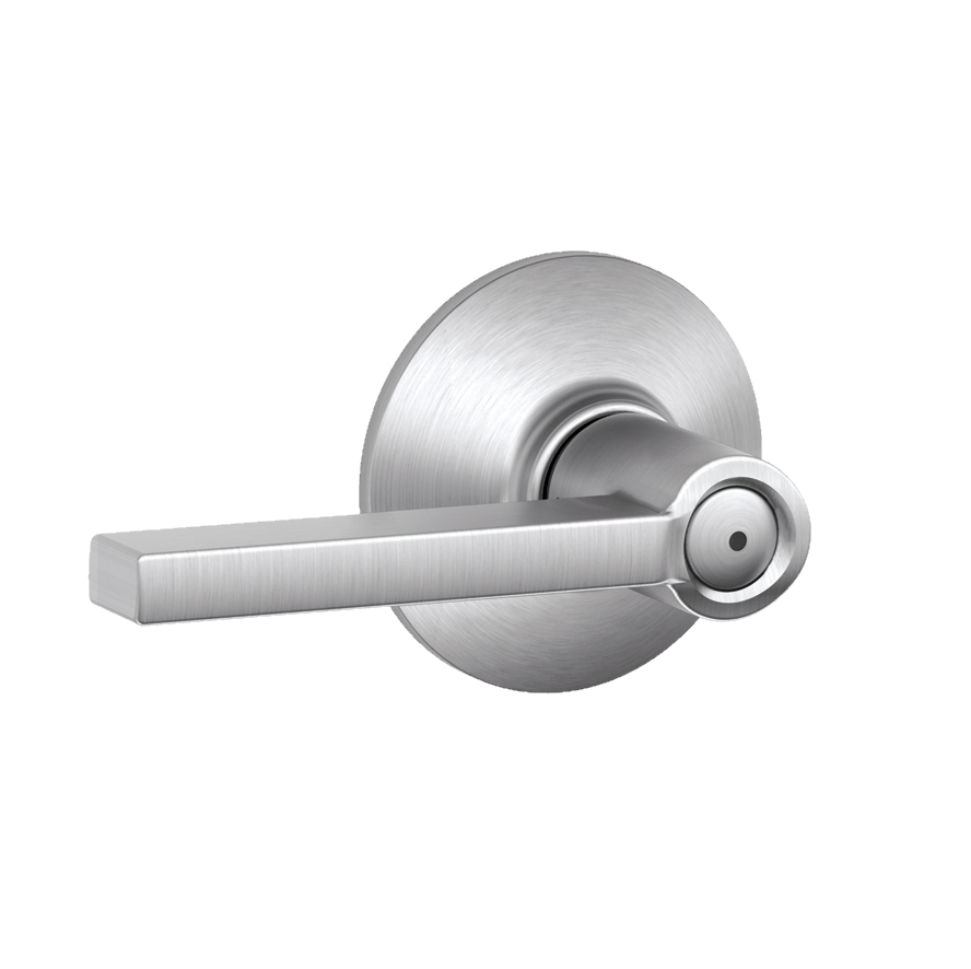 Schlage Residential Door Lever - Privacy Lock - Latitude Style - Satin Chrome Finish - Sold Individually