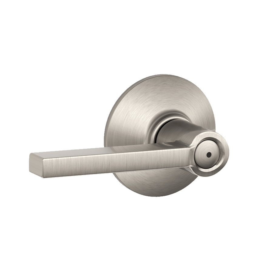 Schlage Residential Door Lever - Privacy Lock - Latitude Style - Satin Nickel Finish - Sold Individually
