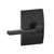 Schlage Residential Door Lever - Privacy Lock - Latitude Style Lever With Century Rose Trim - Matte Black Finish - Sold Individually