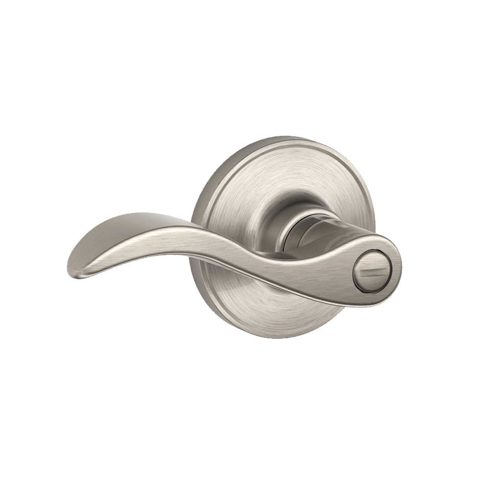 Schlage Residential Door Lever - Privacy Lock - Seville Style - Satin Nickel Finish - Sold Individually