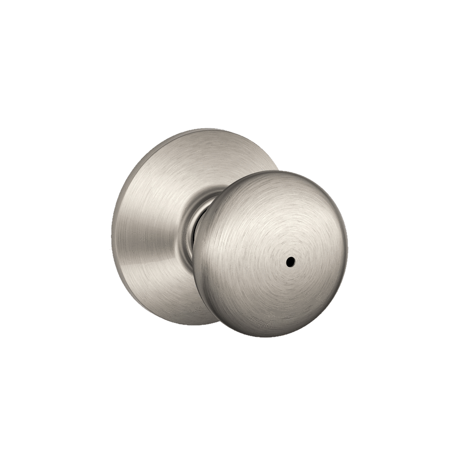 Schlage Residential Door Knob - Privacy Lock - Plymouth Style - Satin Nickel Finish - Sold Individually
