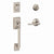 Schlage Residential Lockset - Single Cylinder Handleset - Century Style Exterior With Latitude Style Interior - Satin Nickel Finish - Sold Individually