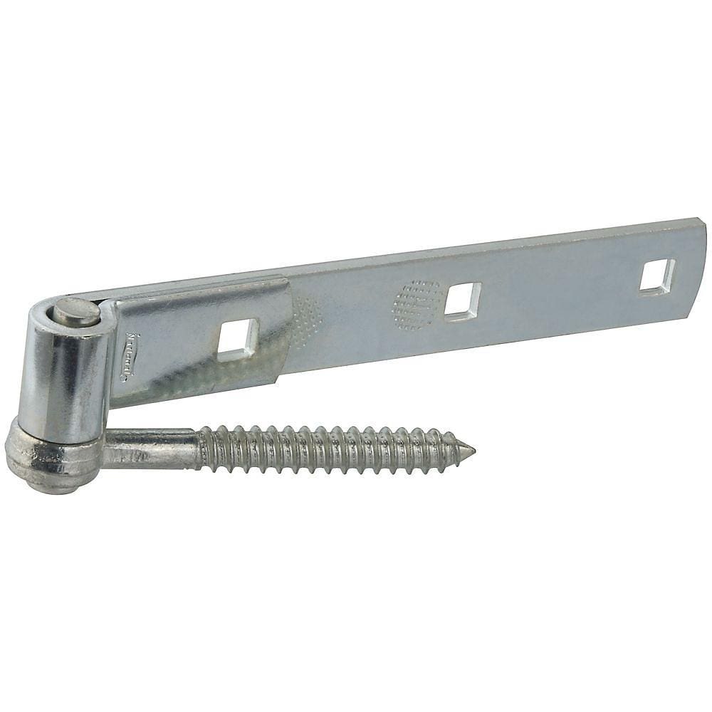 Screw Hook/Strap Hinges - Zinc - 6 To 16 Inches - 2 Pack
