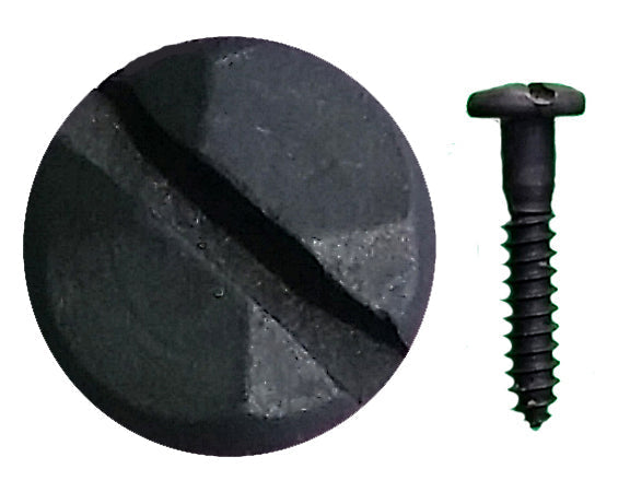 Scrolled decorative dummy hinge in black powder coat finish, measuring 1-1/2" x 7-1/2", sold individually.