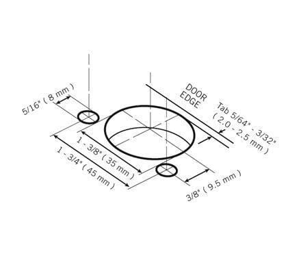 Clearance - Self-Closing Concealed Full Overlay Cabinet Hinge - Nickel - 2 Pack