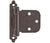 Self-Closing Face Mount Variable Overlay Cabinet Hinges - 2 3/4" x 1 13/16" - Multiple Finishes - 2 Pack