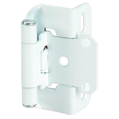 Self-Closing Partial Wrap Cabinet Hinges - 1/2" Inch (13 Mm) Overlay - 2 1/4" X 1 1/2" - Multiple Finishes - 2 Pack