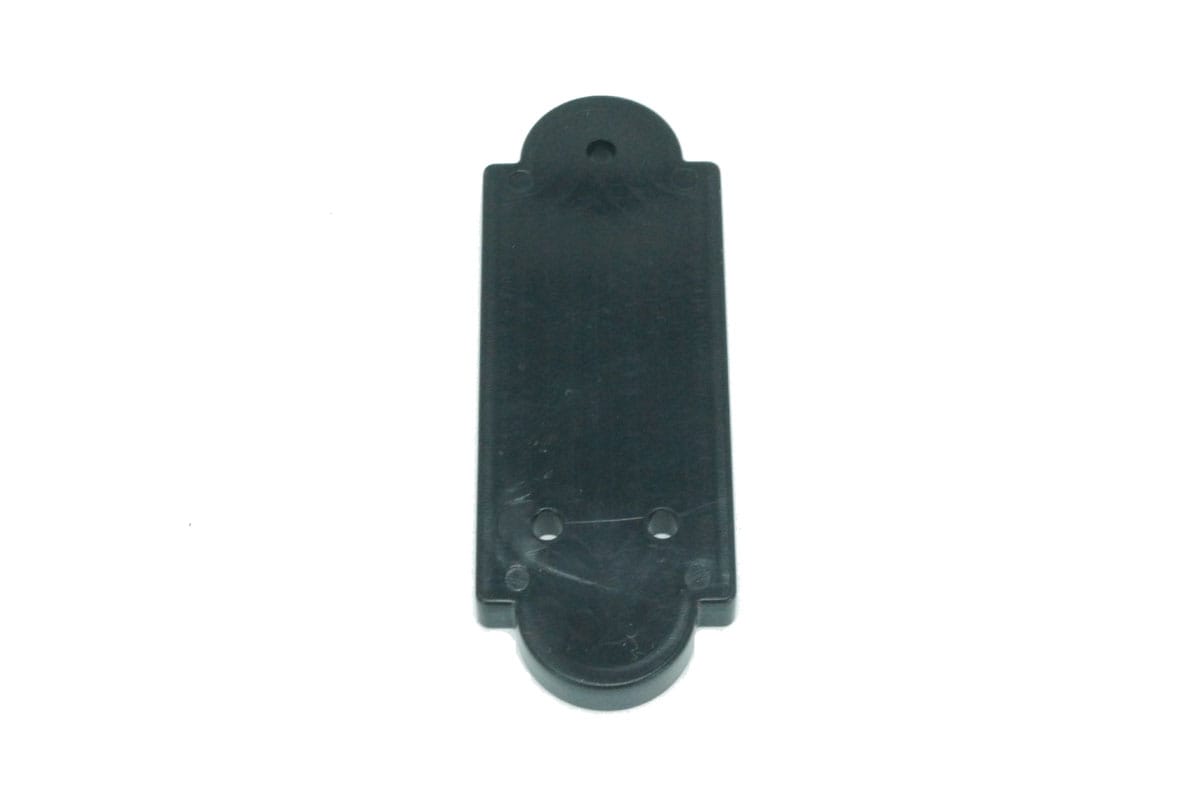 Black shim kit designed for L style and offset strap shutter hinges, sold as a set for precise alignment.