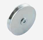 Shut It Hardcore V-Groove Wheels - 6" Inches - For 1 1/2" Or 2" Gate Frame - Zinc Finish - Sold Individually