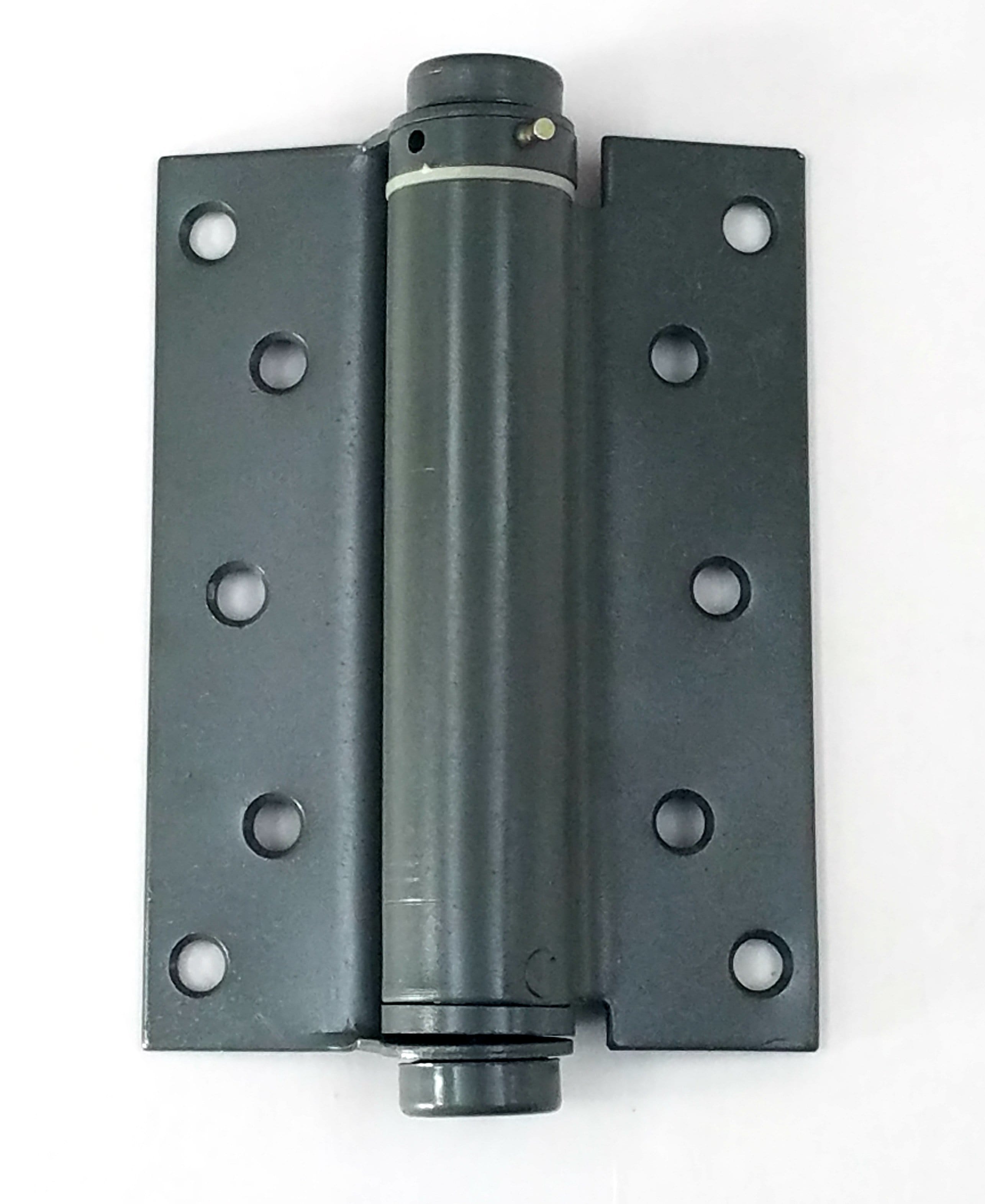 Single acting barrel spring hinge in prime finish for painting, designed for easy installation and durability. 2 pack.