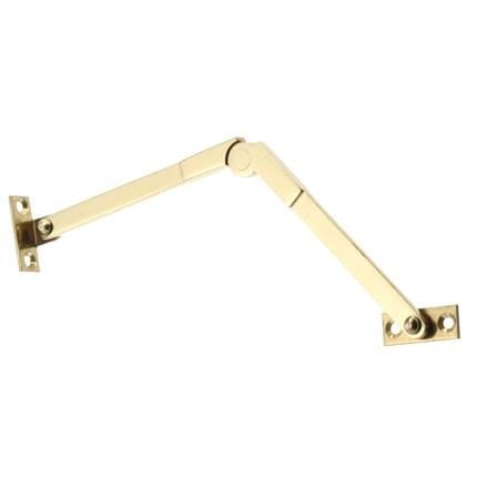 Solid Brass Locking Lid Supports - 8", 10", 12" And 16" Inches - Brass Finish - 2 Pack