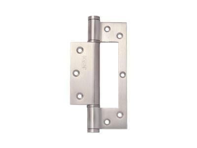 Specialty spring hinge in stainless steel, measuring 6-7/16 inches, ideal for durable door applications.