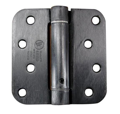 Spring Loaded Hinges - Residential - 4" With 5/8" Radius Corner - Multiple Finishes - 2 Pack
