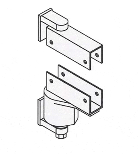 Pivot Door Hinges - Spring Pivot Door Hinges With Adjustable Tension – Surface Mount With Box Clamp – Steel Construction – Multiple Finishes