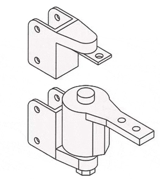 Pivot Door Hinges - Spring Pivot Door Hinges With Non-Adjustable Tension – Surface Mount With Box Clamp – Brass Construction – Multiple Finishes