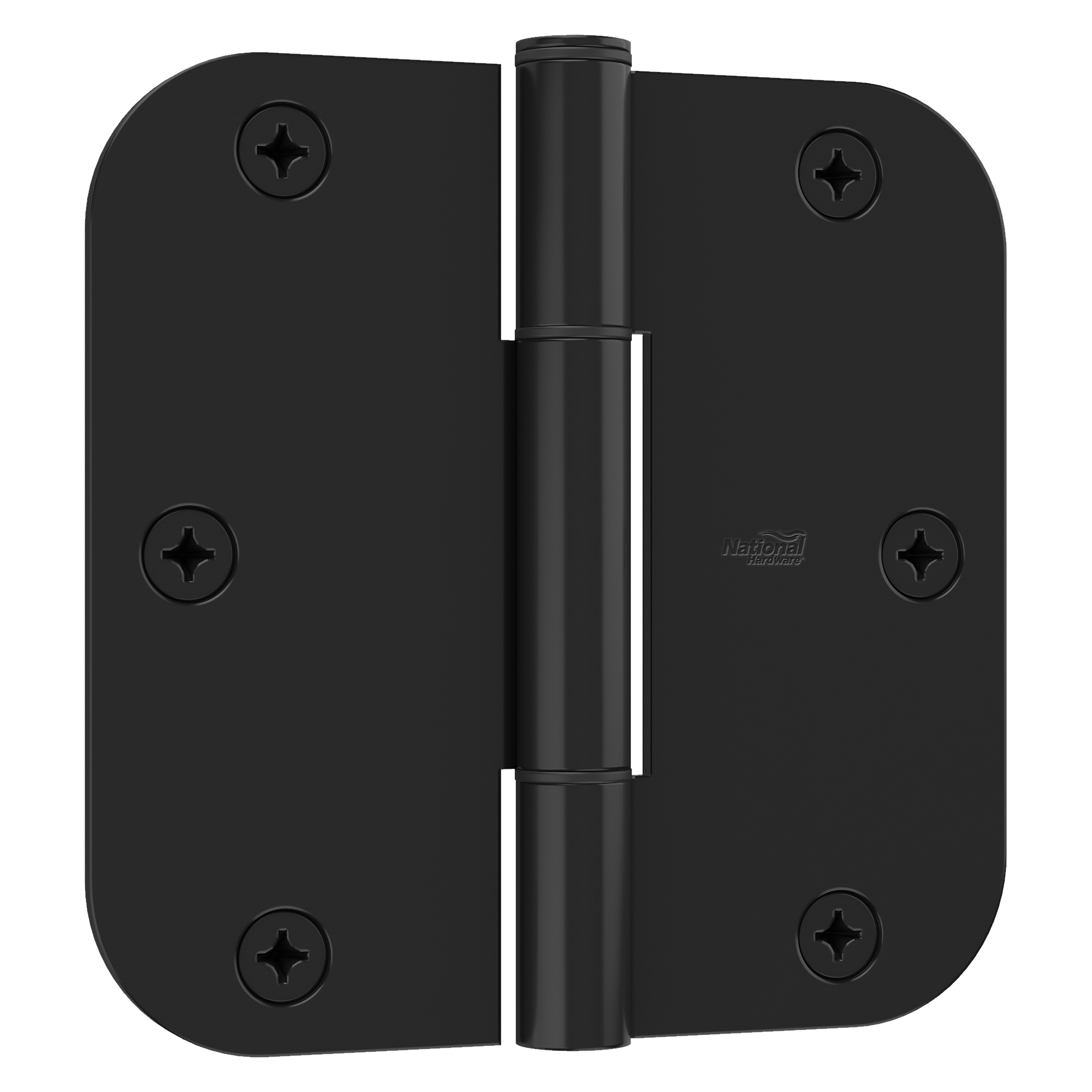 Squeak-free 3.5-inch interior door hinge with 5/8-inch radius, available in multiple finishes, sold in a 3-pack.