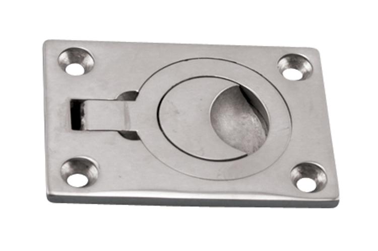 Stainless steel marine heavy duty flush lift ring for secure access, available in multiple sizes, sold individually.